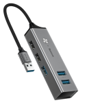 Адаптер Baseus Cube USB to USB3.0*3+USB2.0*2 HUB Adapter Dark