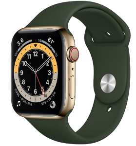 Watch 40mm Gold Stainless Steel Case with Cyprus Green Sport Band (M06V3/M02W3) Series 6 GPS + LTE