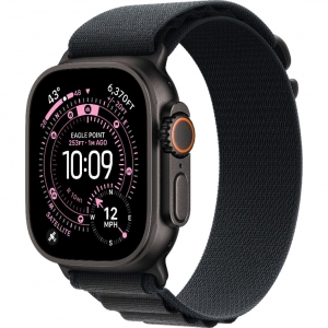 Watch Ultra 3 49mm Black Titanium Case w. Black Alpine Loop - M (MF0V4)
