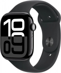 Watch 46mm Jet Black Aluminium Case with Black Sport Band - S/M (MWWQ3) Series 10