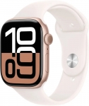 Watch 42mm Rose Gold Aluminium Case with Light Blush Sport Band - M/L (MWWJ3) Series 10