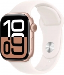 Watch 42mm Rose Gold Aluminium Case with Light Blush Sport Band - S/M (MWX93) Series 10 LTE