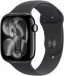 Watch 46mm Jet Black Aluminum Case with Black Sport Band - M/L (MEUX4) Series 11
