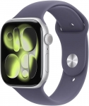 Watch 42mm Silver Aluminium Case with Purple Fog Sport Band - S/M (MF8H4) Series 11 LTE