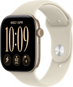 Watch 46mm Light Gold Aluminium Case with Sand Sport Band - S/M (MJEN4) Series 12
