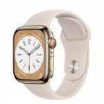 Watch 41mm Gold Stainless Steel Case with Starlight Sport Band (MNJC3/MNV93) Series 8 LTE