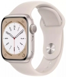 Watch 41mm Starlight Aluminium Case with Starlight Sport Band - M/L (MNUF3) Series 8 CPO