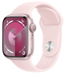 Watch 41mm Pink Aluminum Case with Light Pink Sport Band - M/L (MR943) Series 9