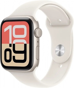 Watch 40mm Starlight Aluminum Case with Starlight Sport Band - S/M (MEP64) Series SE3 + LTE